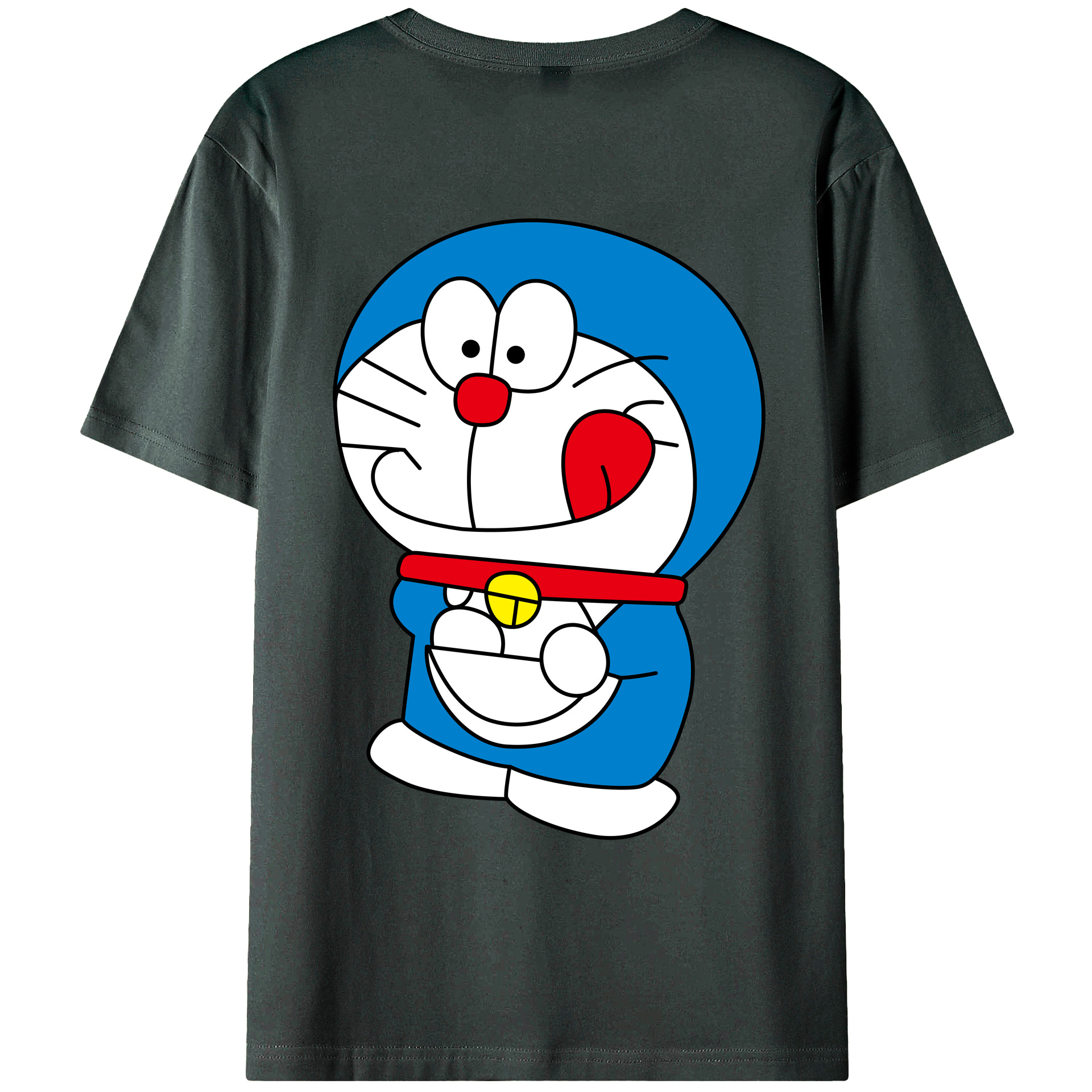 （画像用） ドラえもん Doraemon 綿100％ メンズ半袖Tシャツ（バックプリント） 通気性